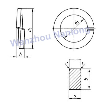 DIN 127 B - Split Lock Washer With Flat Ends